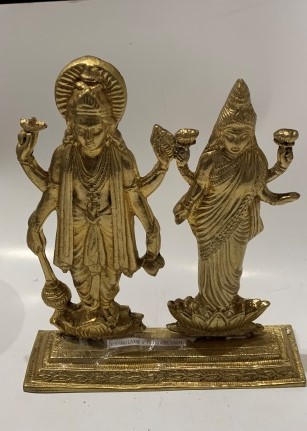 011 BRASS WARE 011204002 - VISHNU LAXMI 8inch FULL BASE EACH $43.75