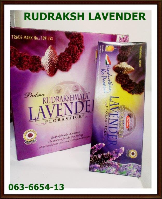 063 INCENSE STICK 063-6654-13 RUDRAKSH LAVENDER BOX AGARBATI DOZ $10.28