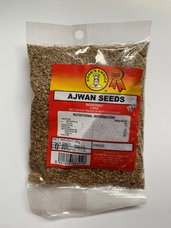 105 SPICES 105-1729-02 COOK'S CHOICE AJWAINE 100G PKT $1.75