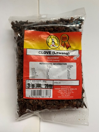 105 SPICES 105-1742-01 COOK'S CHOICE CLOVE 20G PKT $1.35 9421016883561